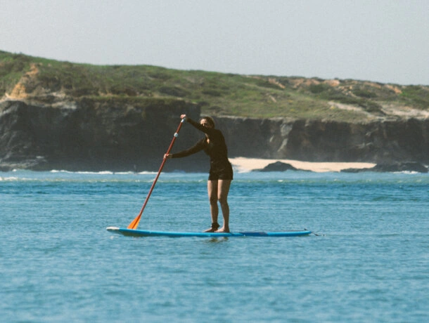 Standup paddle boarding. Remando no Rio Mira - Praia da Franquia, Vila Nova de Milfontes, Alentejo